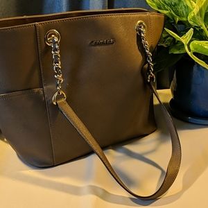 Calvin Klein Hayden Saffiano Leather Tote Handbag